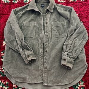 GAP Men's Gray Corduroy Shirt Jacket